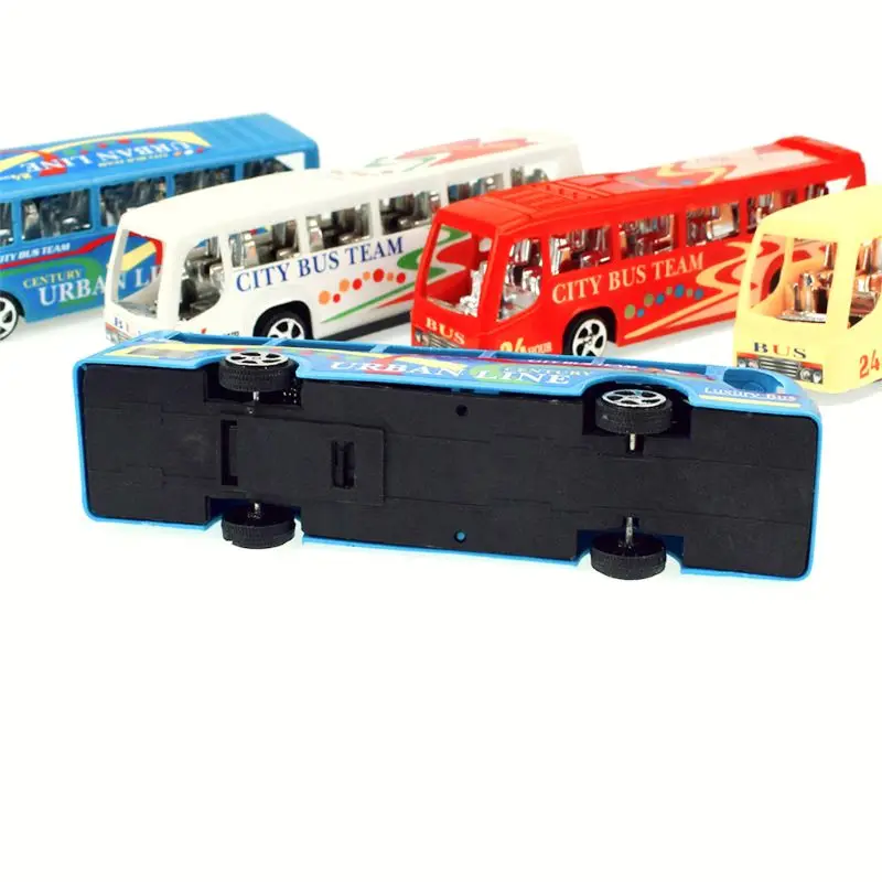 Interactive Children’s Mini Car Pull Back Toy Model Bus Friction Powered One-Push Active & Go Toy Baby Kid Birthday Dropship