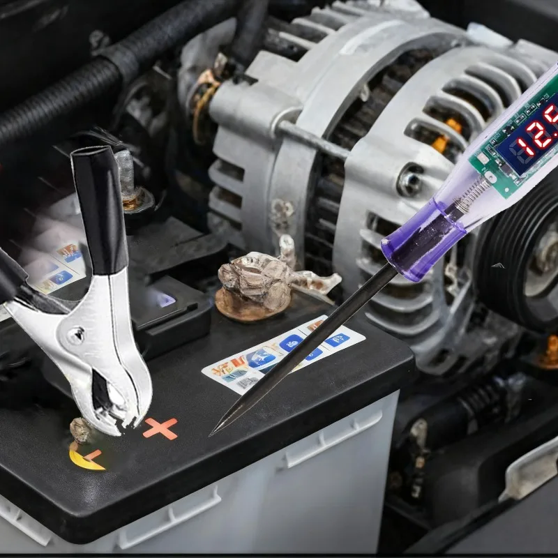 12V Car Truck Voltage Circuit Tester Digital LED Probe Test Pen Auto Diagnostic Repair Tool with Measuring Function Test Light