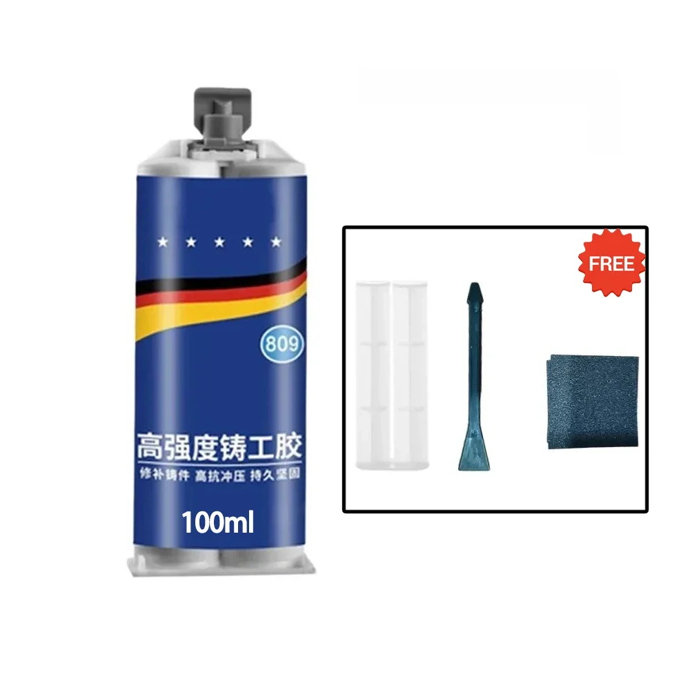 High-Strength Metal Repair Epoxy Adhesive - Heat & Cold Resistant Welding Glue & Leak Repair Paste