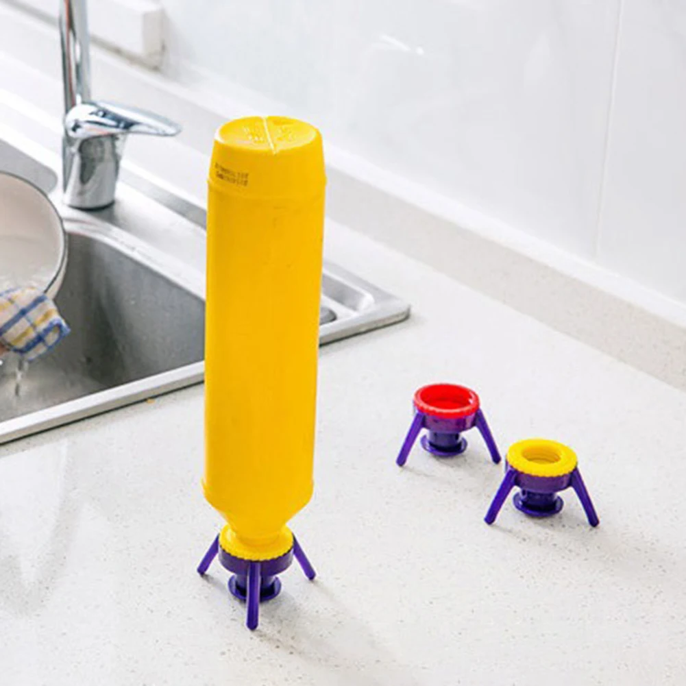 6Pcs Bottle Emptying Flip Kit Bottles Flip Caps 3 Sizes Liquid Bottle Emptying Kit Upside Down Dispenser Cap for Bathroom