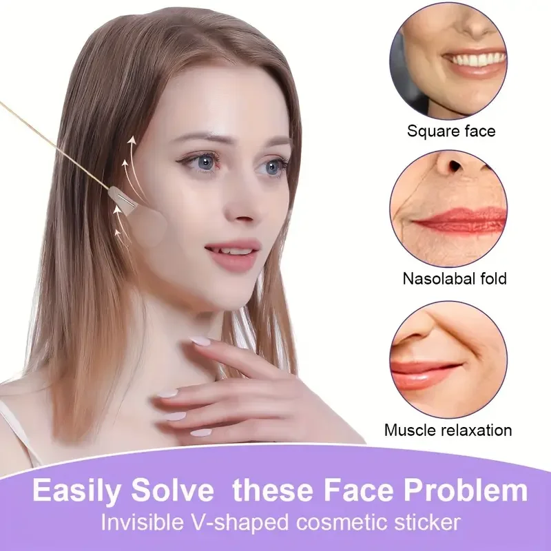 💆‍♀️Anti-Wrinkle Face Tape Set – Natural Lift for Neck & Jawline (40 PCS - 8 Rope)✨
