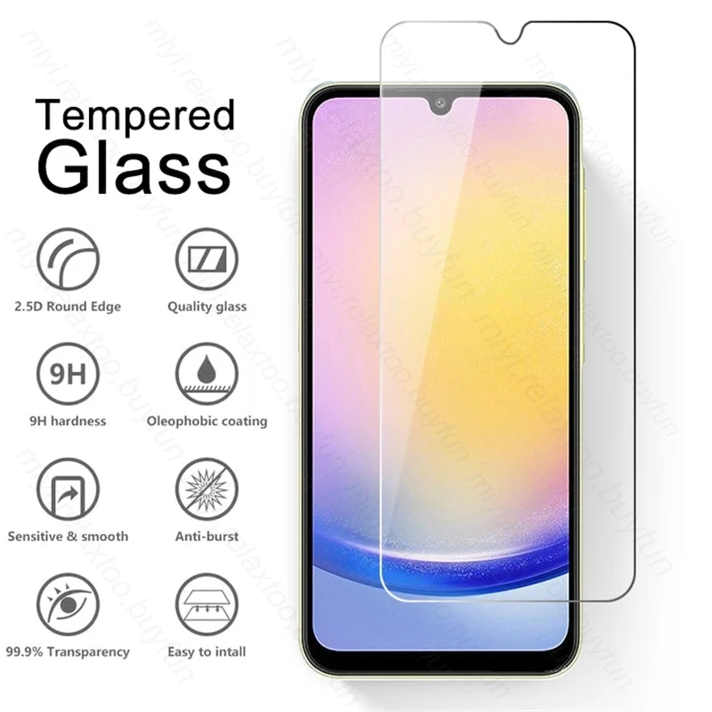 3PCS Full Protective Glass Case for Samsung Galaxy A25 5G Phone Screen Protector Cover phone case phone protector cover screen protector tempered glass