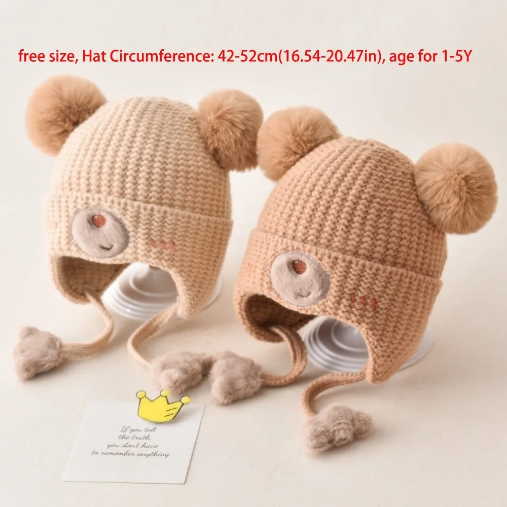 Polyester Fiber Kids Warm Beanie Hat for Cold Weather