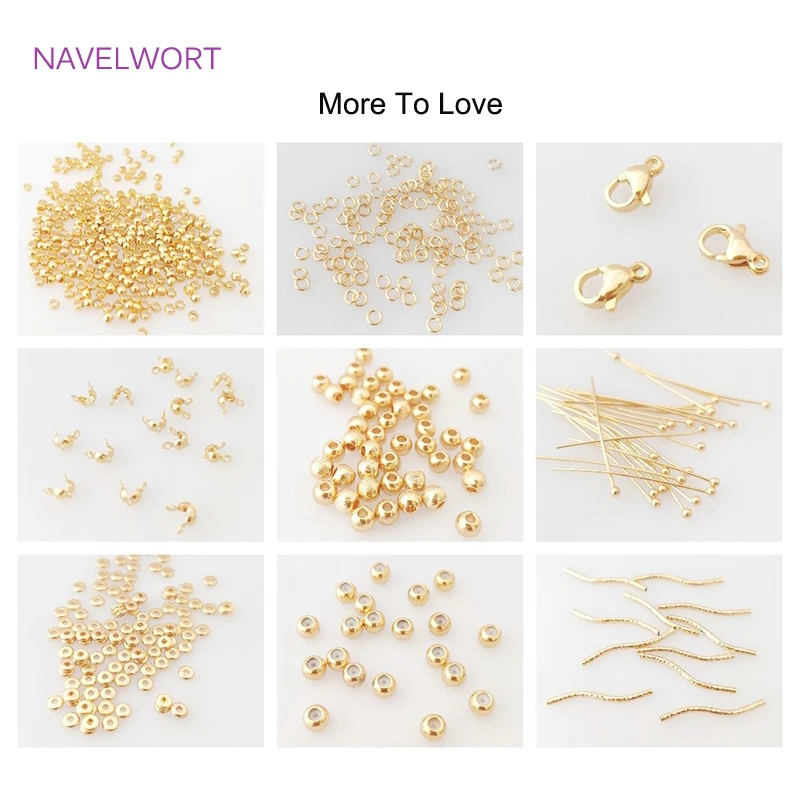 18K Gold Plated Brass Ingot Clasps Necklace Bracelet, 53 OFF