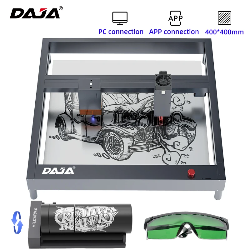 

New DAJA D4 Frame Laser Engraving Machine for Steel Gold Silver Wood Leather Plastic DIY Customized Logo Marking