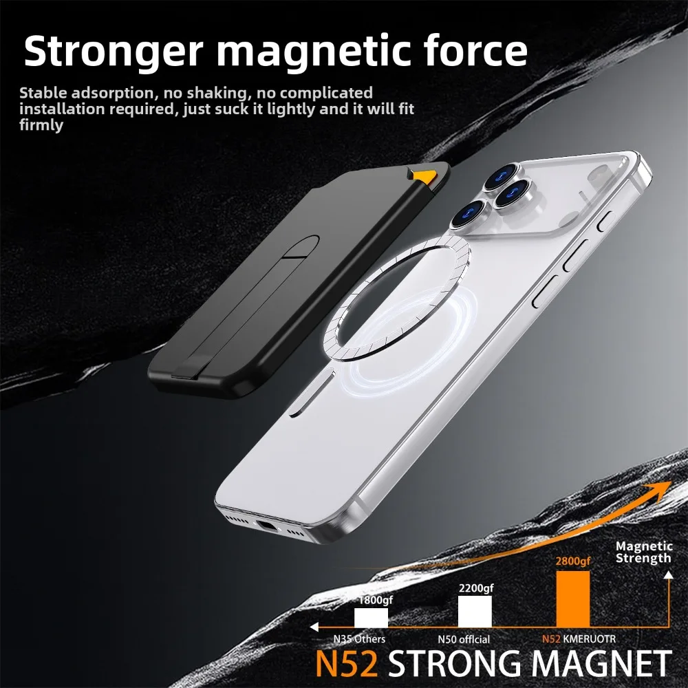 Für Magsafe Magnetische Brieftasche Fall Telefon Stehen Kreditkarte Halter für iPhone 17 16 15 Pro Max Vertikale Halterung PC Karten Tasche abdeckung – Detail 2
