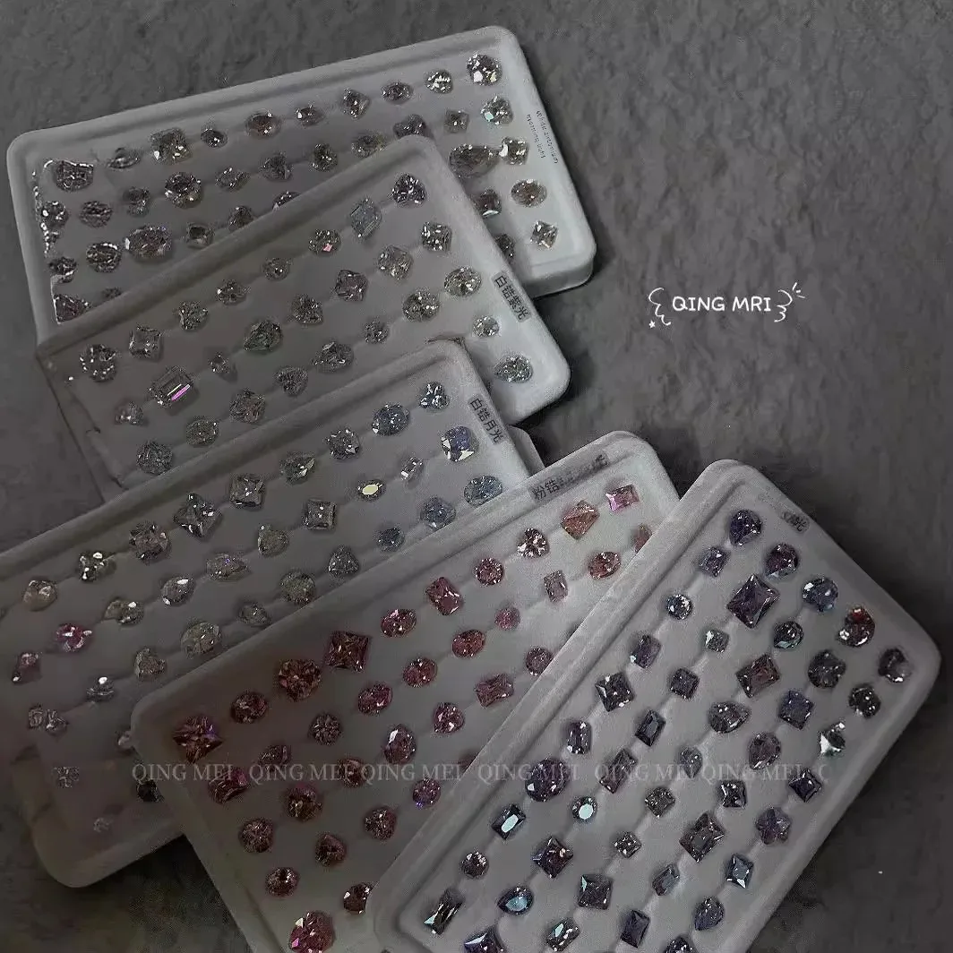 미니 얼음 투명 깜박이는 흰색 팁 아크릴 네일 아트, 5A 마이크로 크리스탈 미니어처 글리터 네일 드릴, 작은 불규칙한 모양