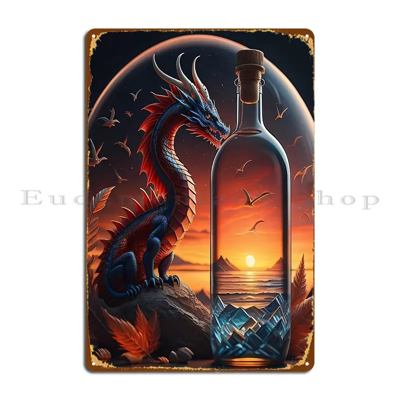 Dragon S Captive Realm Puzzle Of The Glass Jar Prison Metal Platform Crea Classic Design Cave Crea Tin Sign Poster