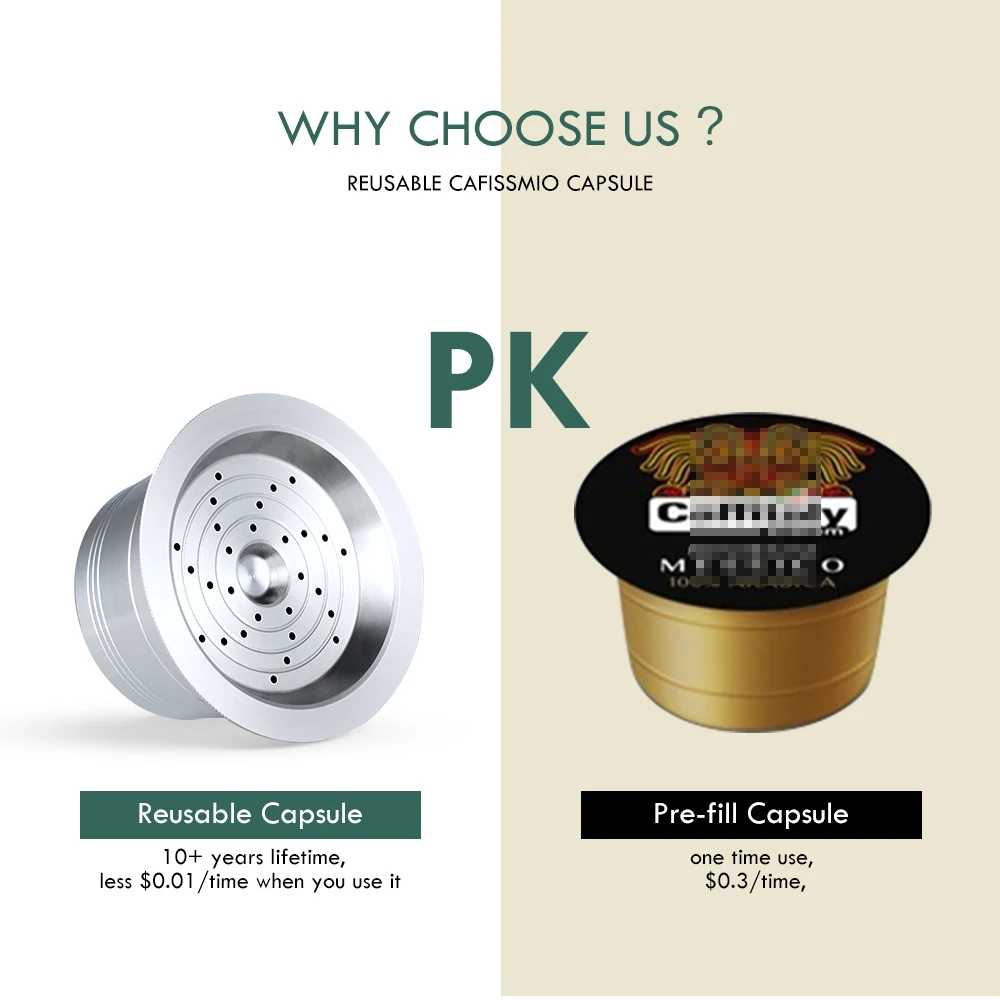 Reusable Stainless Steel Coffee Capsules for Nespr...