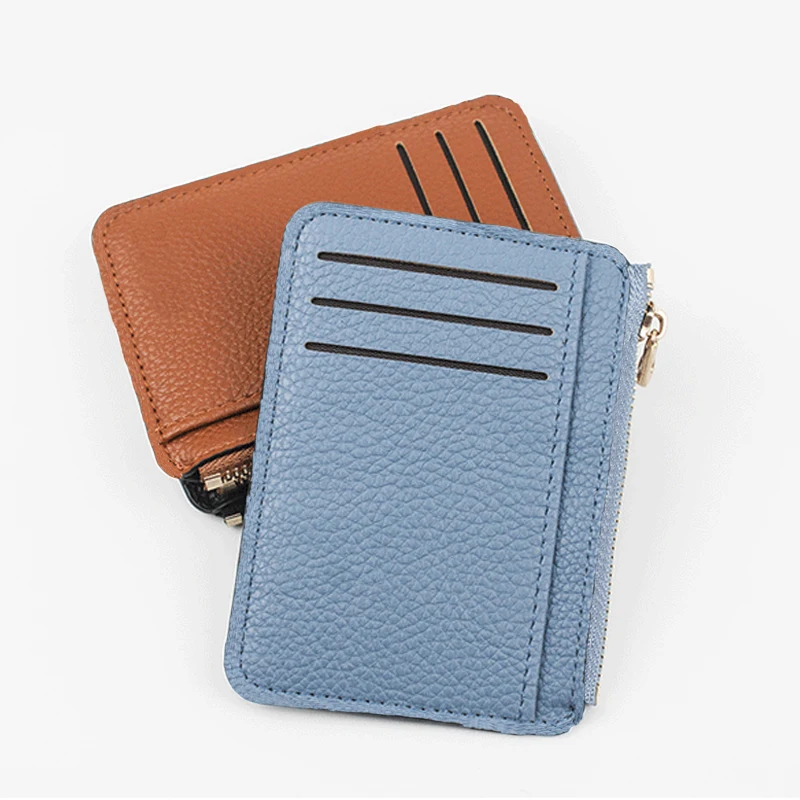 Women's Credit Card Holder Wallet Slim Short Card Wallet Holder With Zipper  Pocket For Cash,Coin,Receipt,Id Card - Buy Slim Wallets,Credit Card Holder