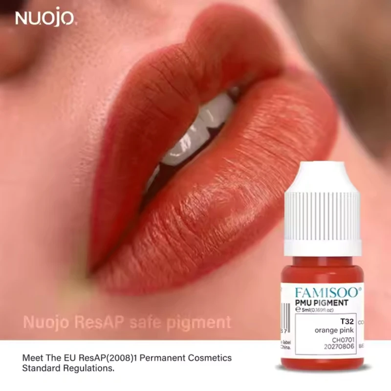 FAMISOO 5ML Tattoo Ink Permanent Microblading Paint Inks Pigment Semi Makeup Eyebrows Lips Tint Consumables Tattoo Supplies