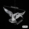 10Pcs Transparent Acrylic Hummingbird Pendant Ornaments Clear Mini Bird Animal Hanging Ornaments for Home Decoration Accessories 4