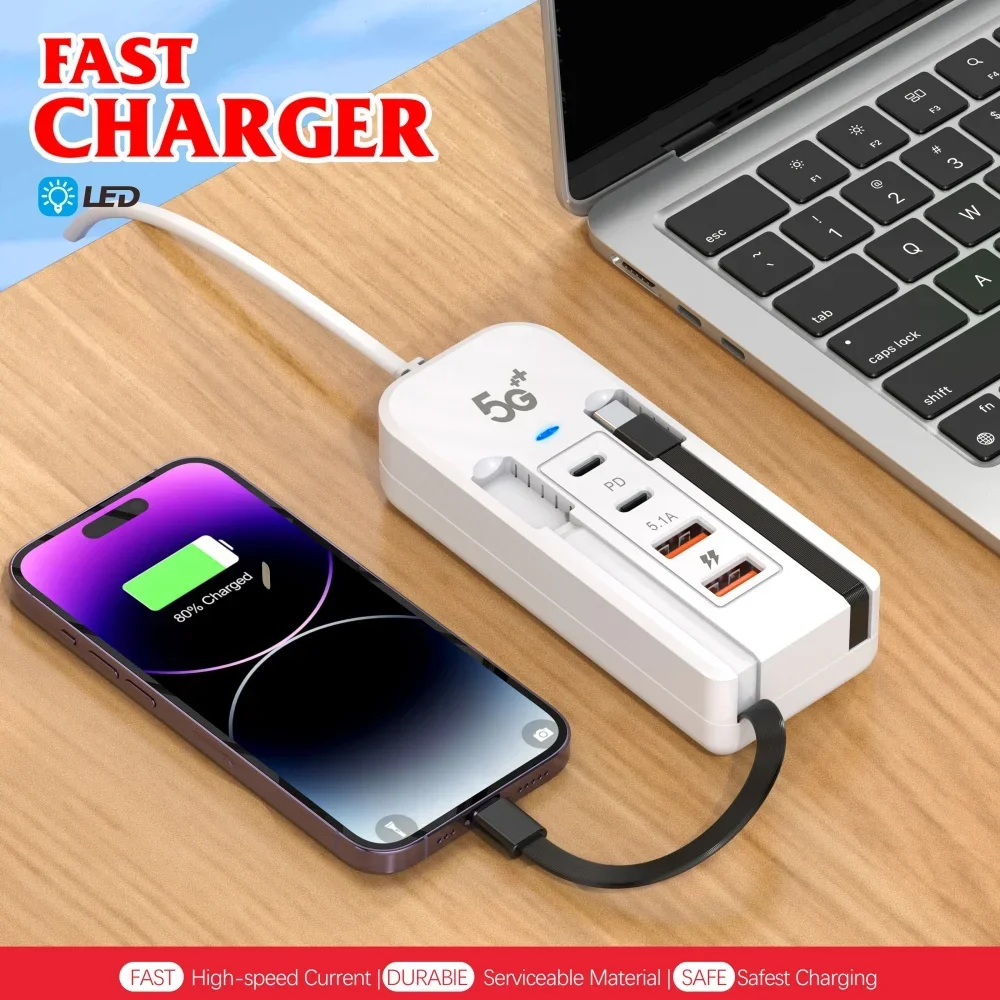 66W Fast Charging USB Wall Hub 2