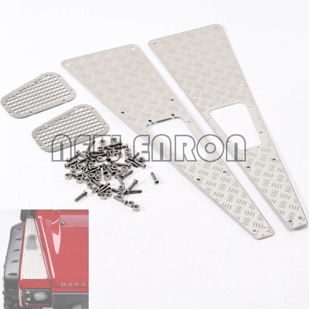 

Новинка ENRON 4 шт. металлическая противоскользящая пластина впускная решетка для 1:10 RC Crawler Car Traxxas TRX-4 TRX4 TRX 4