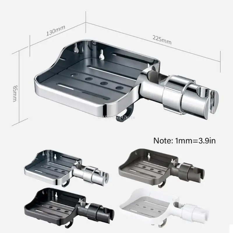 Adjustable Shower Head Holder with Soap Dish Handheld Shower Bracket Easy to Use
