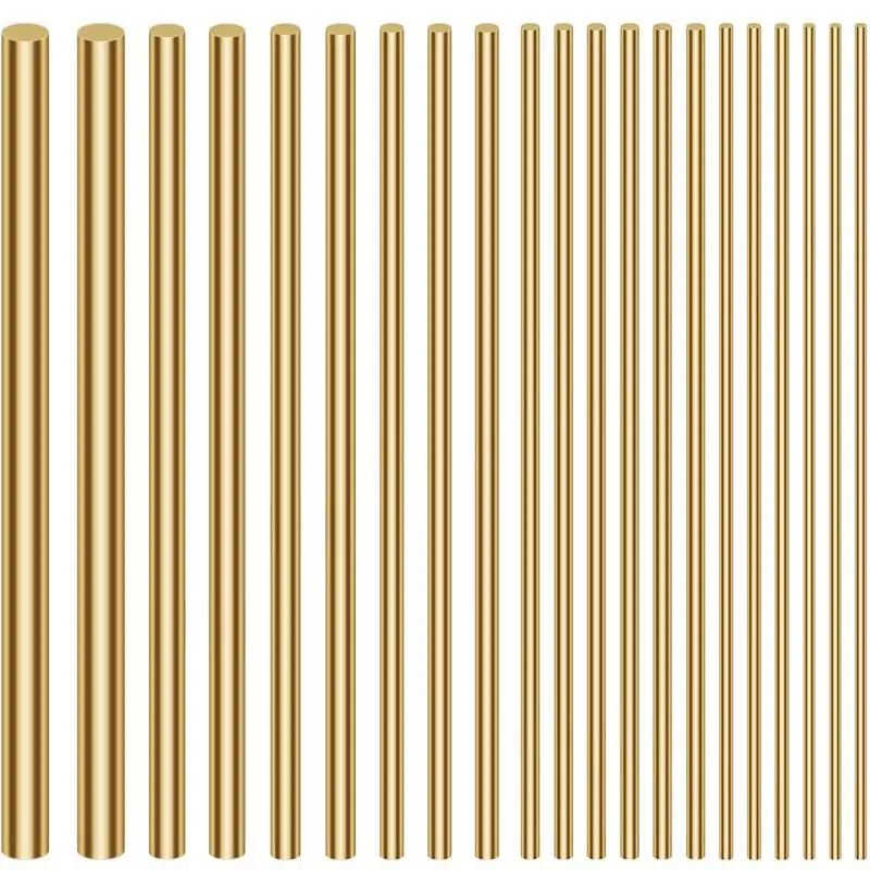 1-10pcs Brass Round Bar Rod 1.6-20mm Dia 100-500mm Length DIY Model Making Jewelry Craft Hardware Supplies Golds Brass Wire Tube