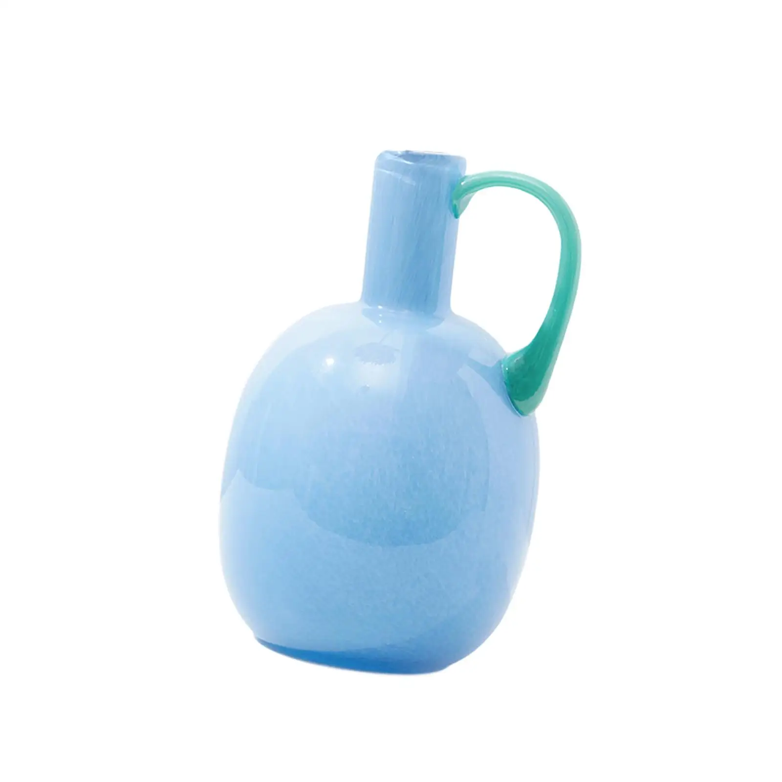 Glass Flower Vase Modern Table Centerpiece Floral Container Dried Flower Arrangement for Cabinet Shelf Porch Dining Room Bedroom