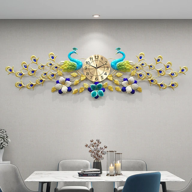  Reloj de pared, relojes de salón decoración moderna