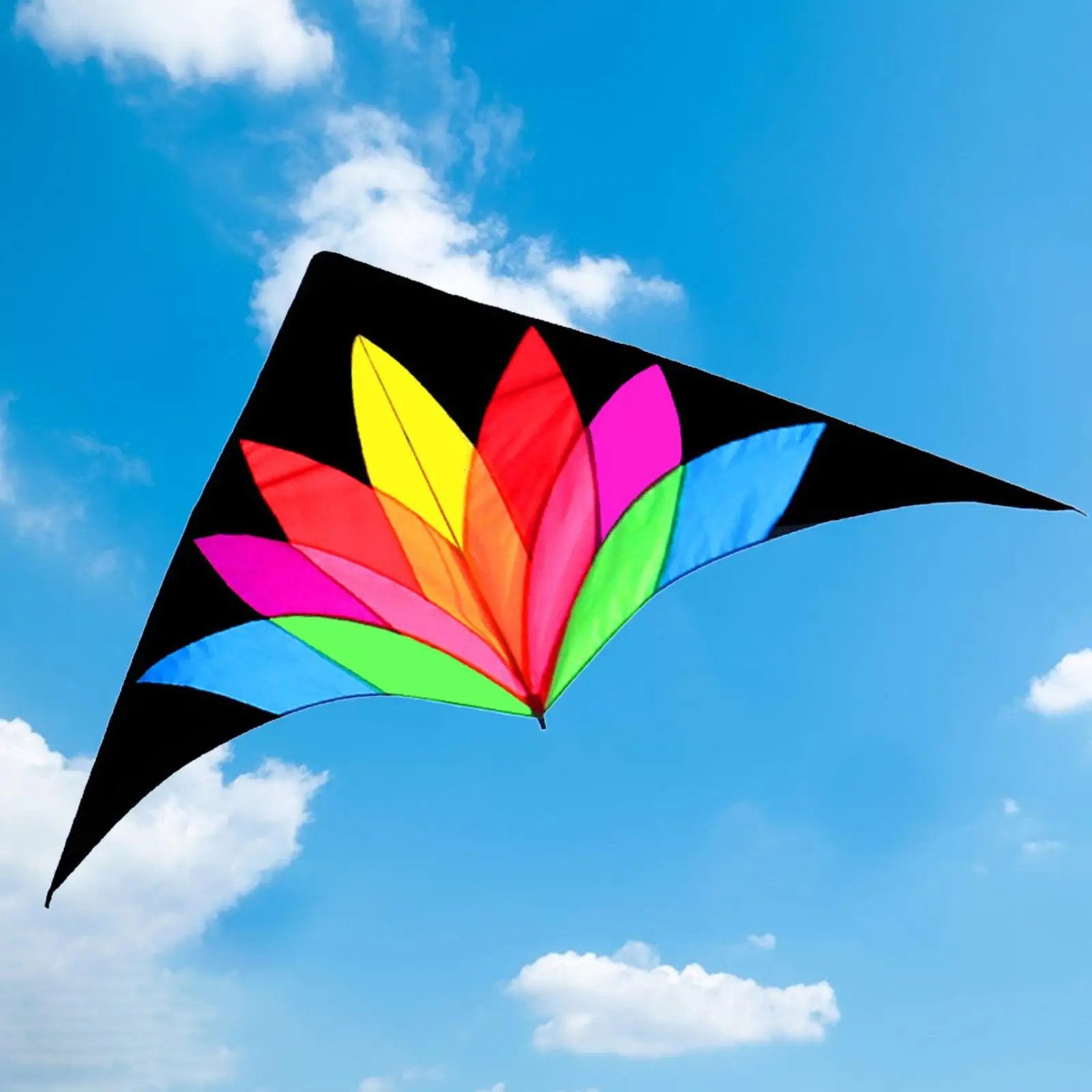 Large Delta Kite Easy to Fly Single Line Colorful Colorful Huge Kite for Adults for Park Holiday Birthday Gift Outdoor Backyard