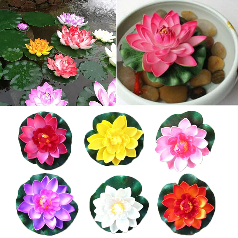 Artificial Lotus Water Lily Flower Pool Decor Set