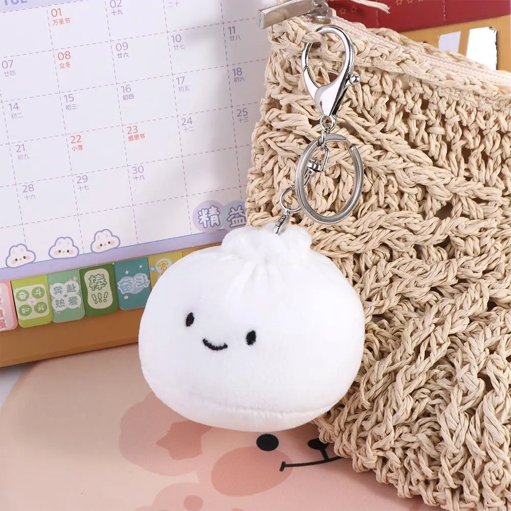 Bag Pendant Dumpling Dumpling Keychain Steamed Stuffed Bun Keyring Steamed Stuffed Bun Pendant Creative Soft Dumpling