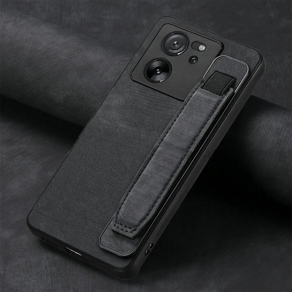 Luxury Leather 360° Protective Case with Wrist Strap & Lens Protection