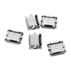 5 Pcs Micro B USB Female Connector 5 Pin SMT PCB Mount Port