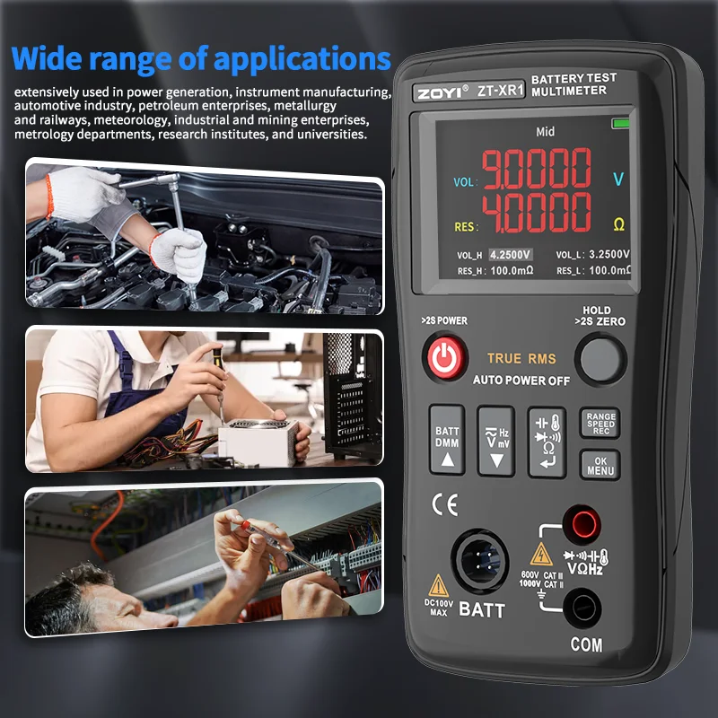 ZOYI Digital Multimeter ZT XR1, battery internal resistance tester voltage diode capacitance multi function tool - Image 4