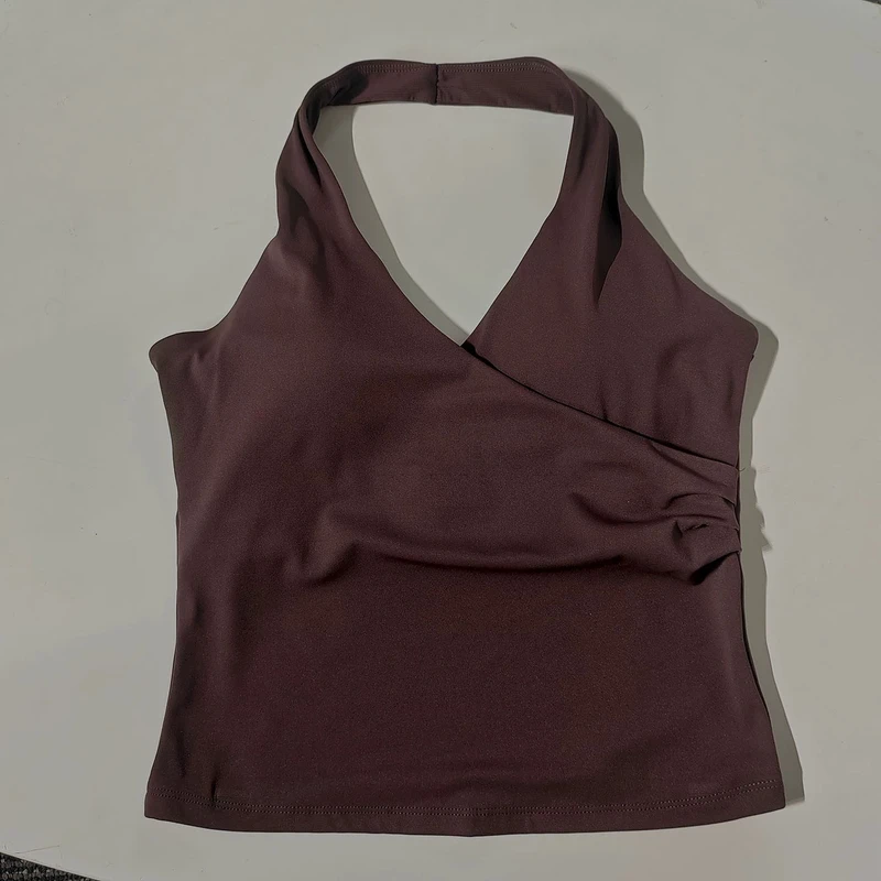 Women' Sexy V-Neck Fitness Bra Nude Sports