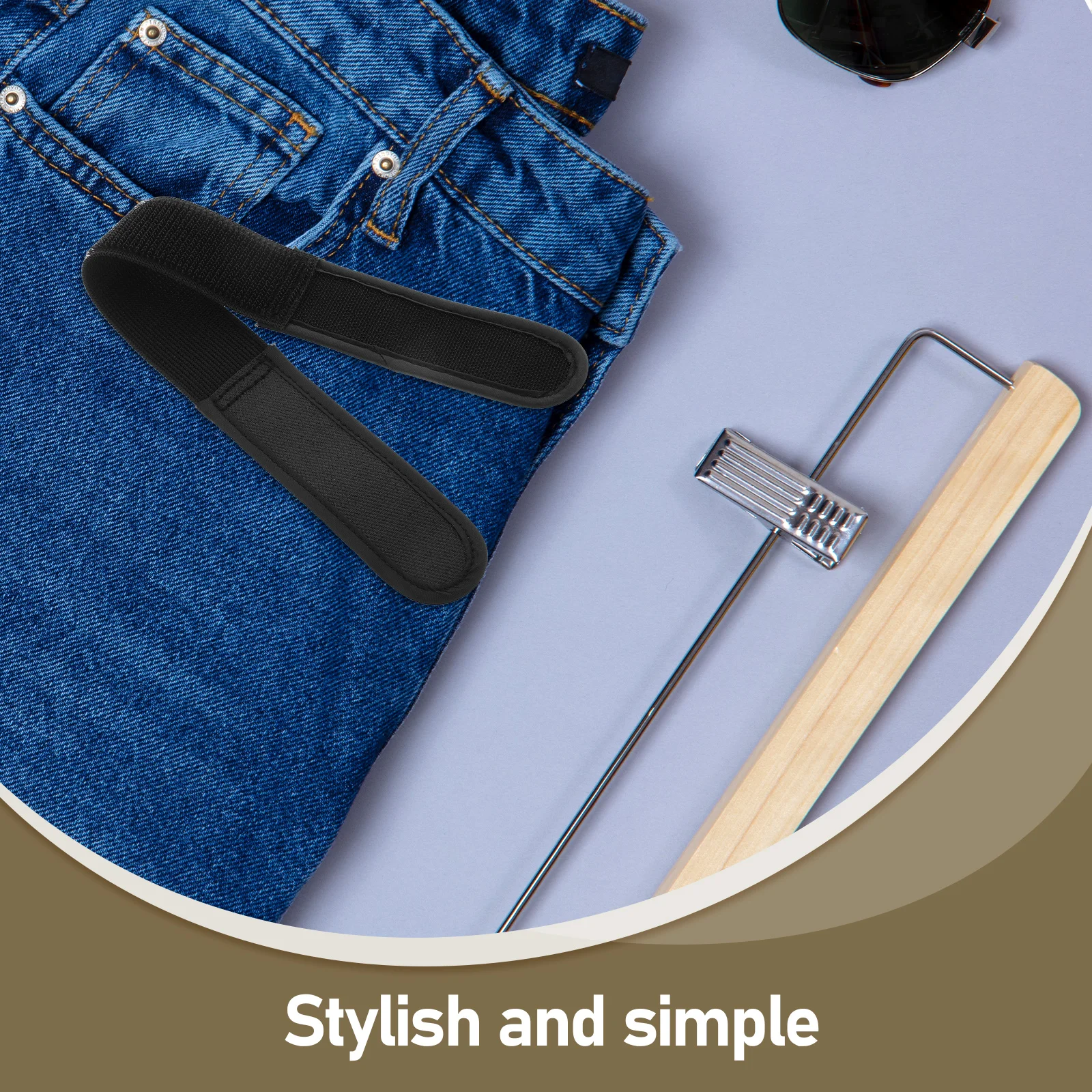 1쌍 버클 없는 투명 탄성 벨트 유니섹스 허리밴드 스트레처 후크 루프 패스너 청바지 캐주얼 드레스 팬츠용