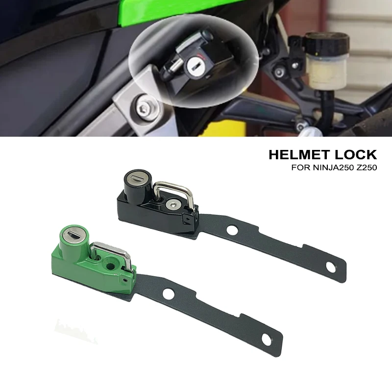 

Замок для шлема, Противоугонный замок для шлема, подходит для KAWASAKI ninja250 Z250 для NINJA 250 2013-2017 2014 2015 2016 мотоцикла