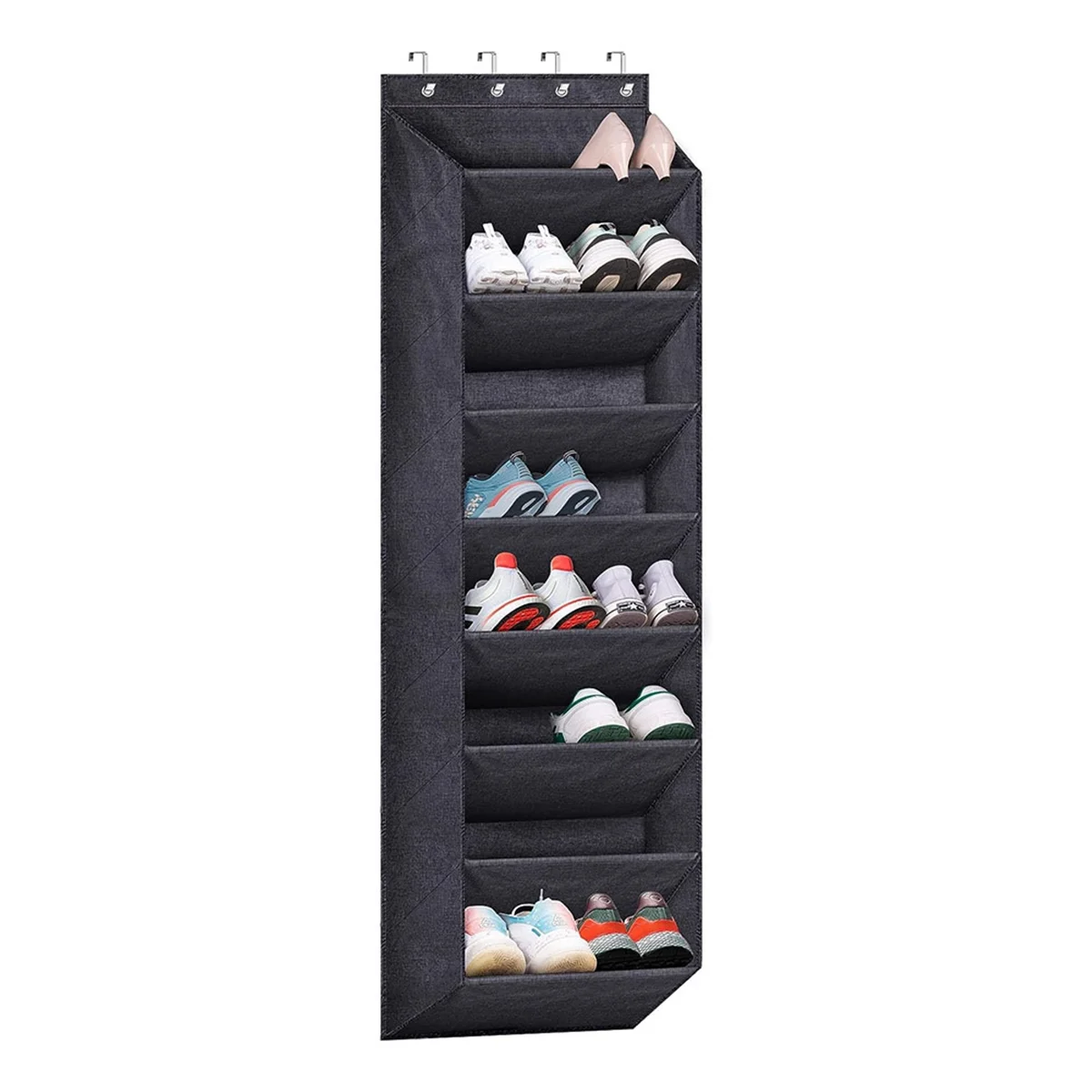 

Over the Door Shoe Organizer for Closet with LargeDeep Pockets, Narrow Shoe Rack for Door Hanging Boot Storage