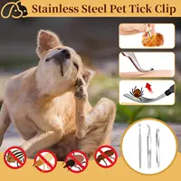 Pet Tick Removal Tool Kit Stainless Steel Tick Remover Tweezers for Dogs Cats Humans Grooming Care Accessories 4