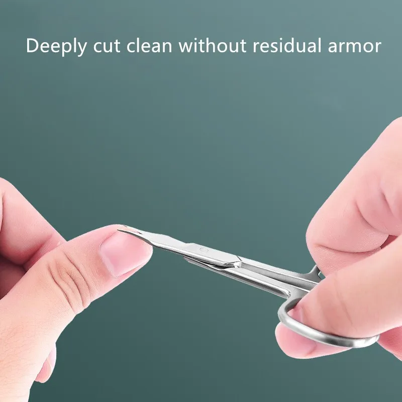

1PC Nail Scissors Cuticle Straight Curved Tip Fine Sharp Blade Scissors Crystal Nail Extended Modification Clipper Manicure Tool