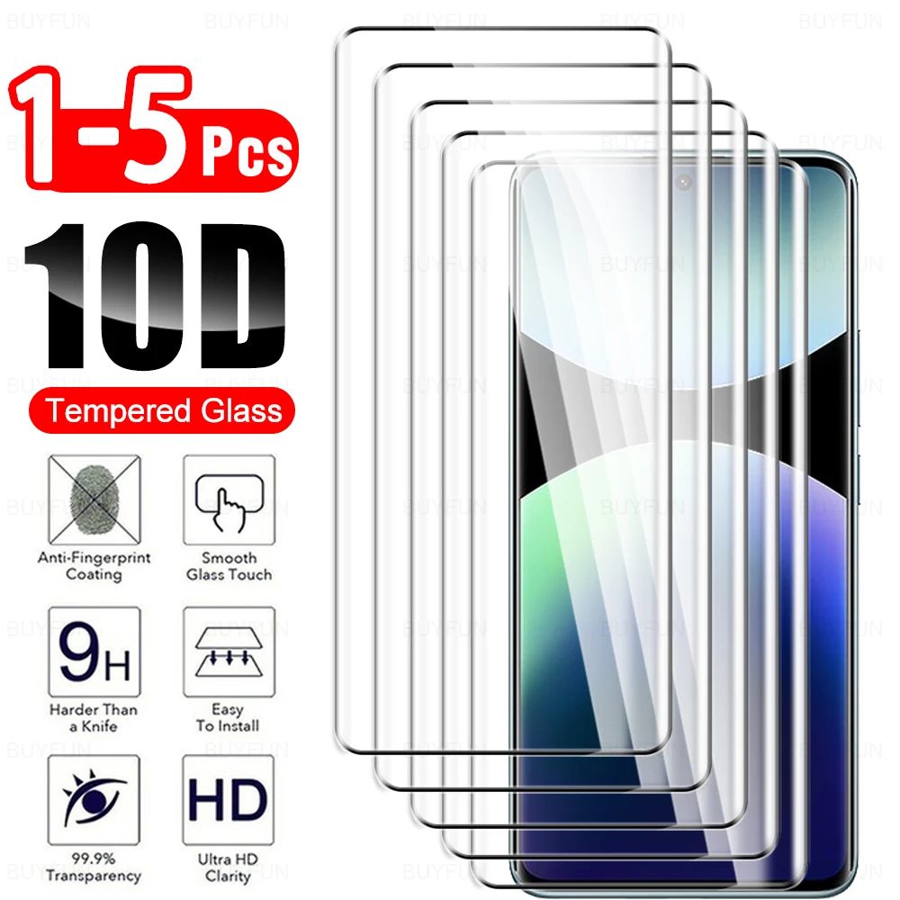 10D Curved Tempered Glass Screen Protector (1-5 Pack)