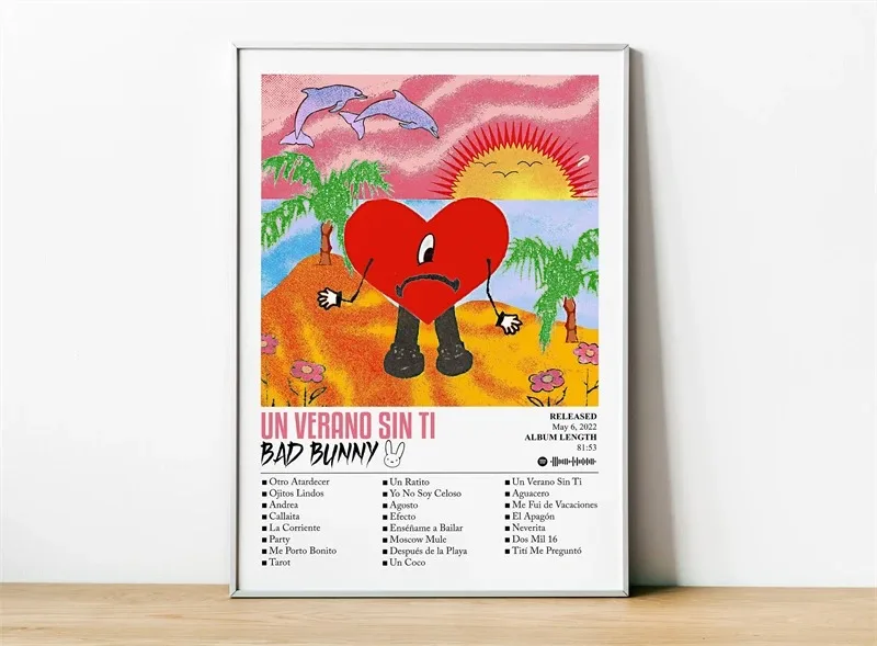 Bad Bunny Un Verano Sin Ti Hip Hop Rock Poster 20x30cm