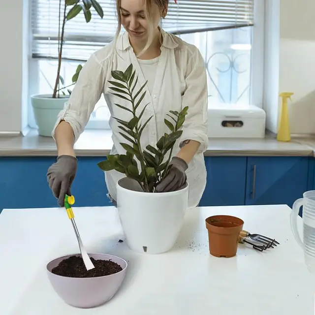 Kerti Szalagok Kézi Szerszám Nem Csúszós Ültetési Lapátok Kesztyűvel, Kesztyűs Ásó Virágokhoz Ásni Gyomláló Mini Kertészeti Szerszámok - Image 3