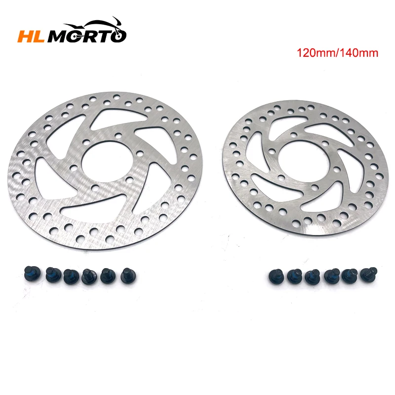 

Дисковый тормозной ротор из нержавеющей стали 120 мм 140 мм диск с 6 болтами для скутера горного и дорожного велосипеда запчасти для электровелосипеда 48 мм
