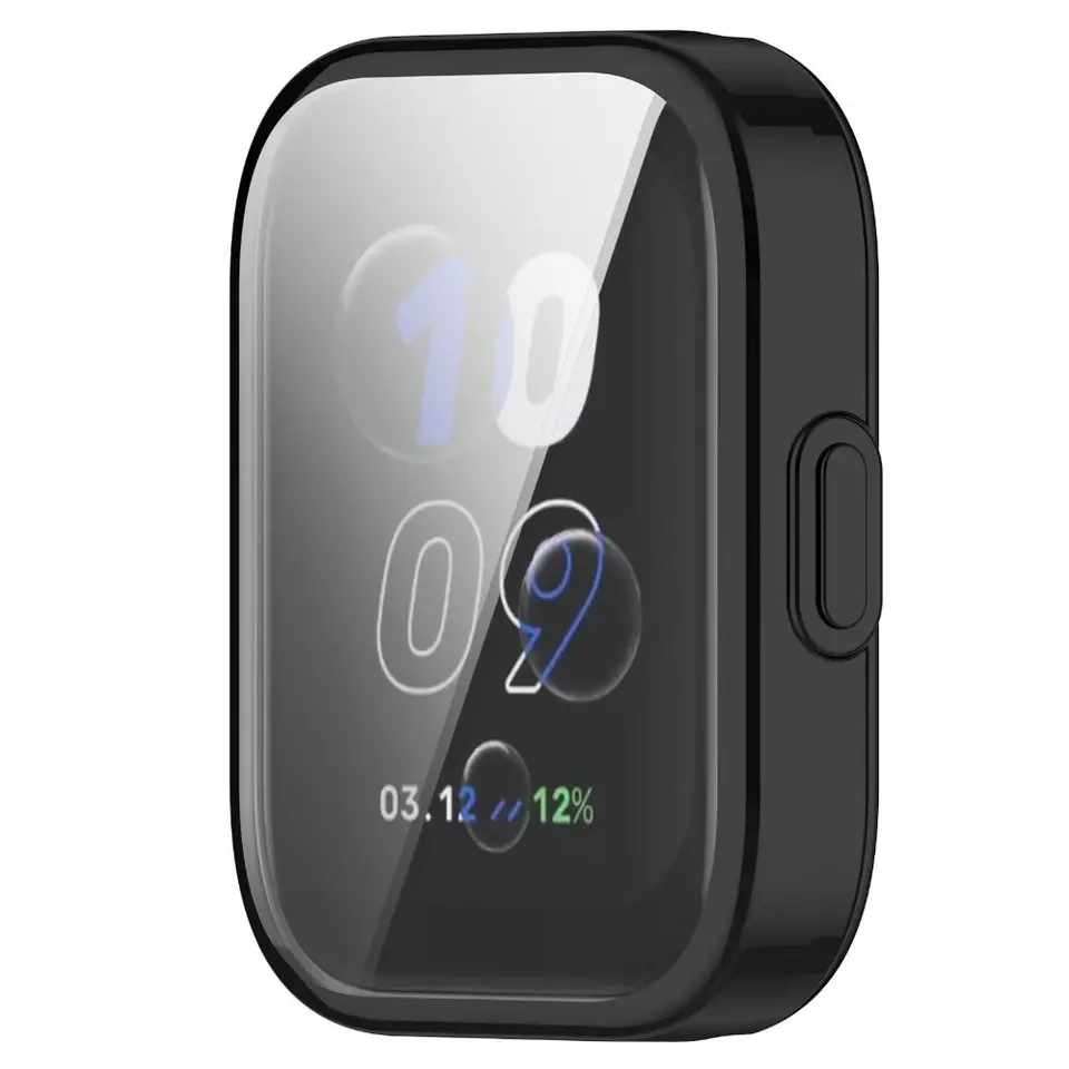 Aerku Custodia per Amazfit GTR 4 / Amazfit GTR 4 Pro, [Con Vetro Temperato] 9H HD Anti-Graffio Custodia Protettiva Telaio Rigida PC Cover Protezione - Nero