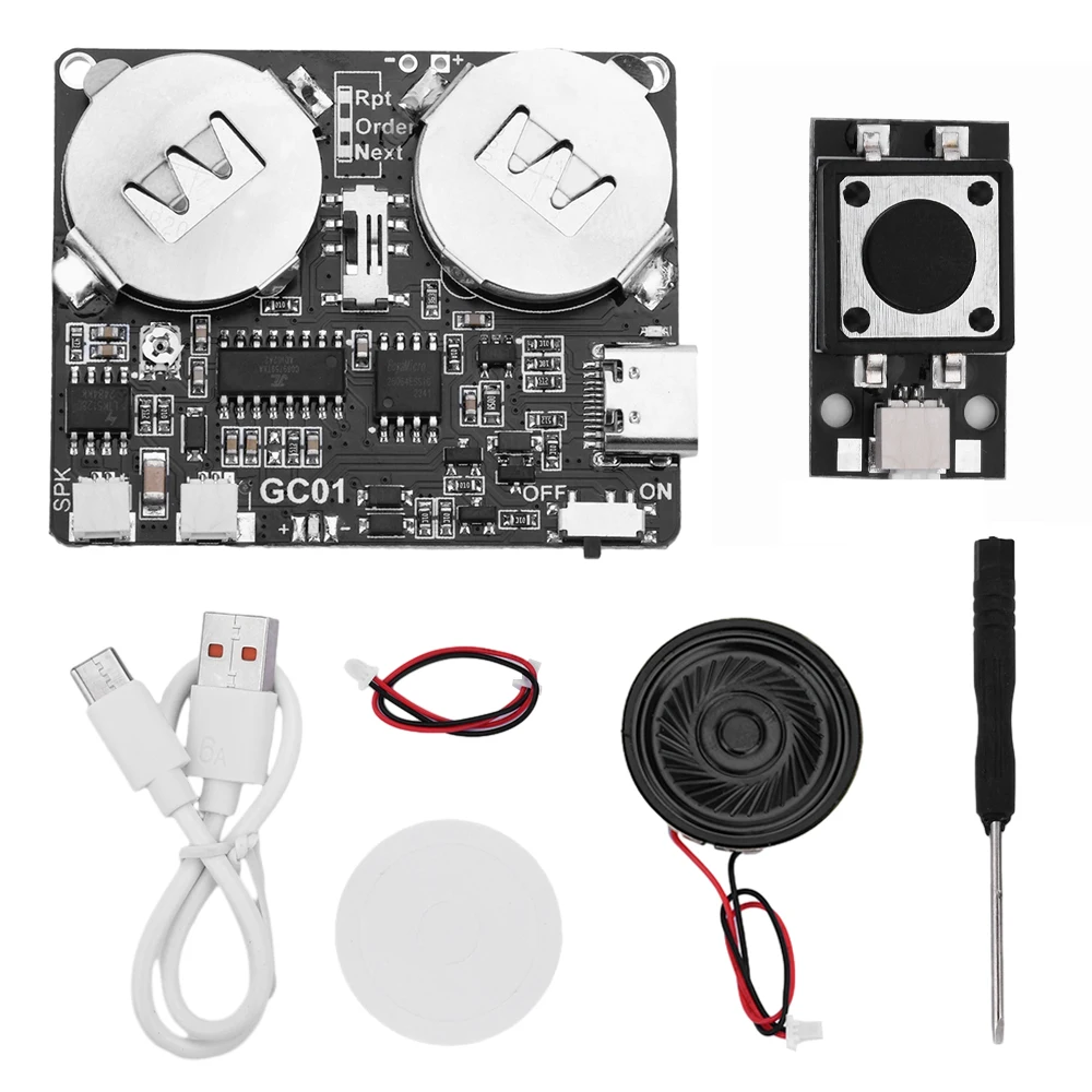 DIY Music Greeting Card Sound Module with Speaker 8M Music Voice Player Programmable Board Button Control Switch For DIY Gift