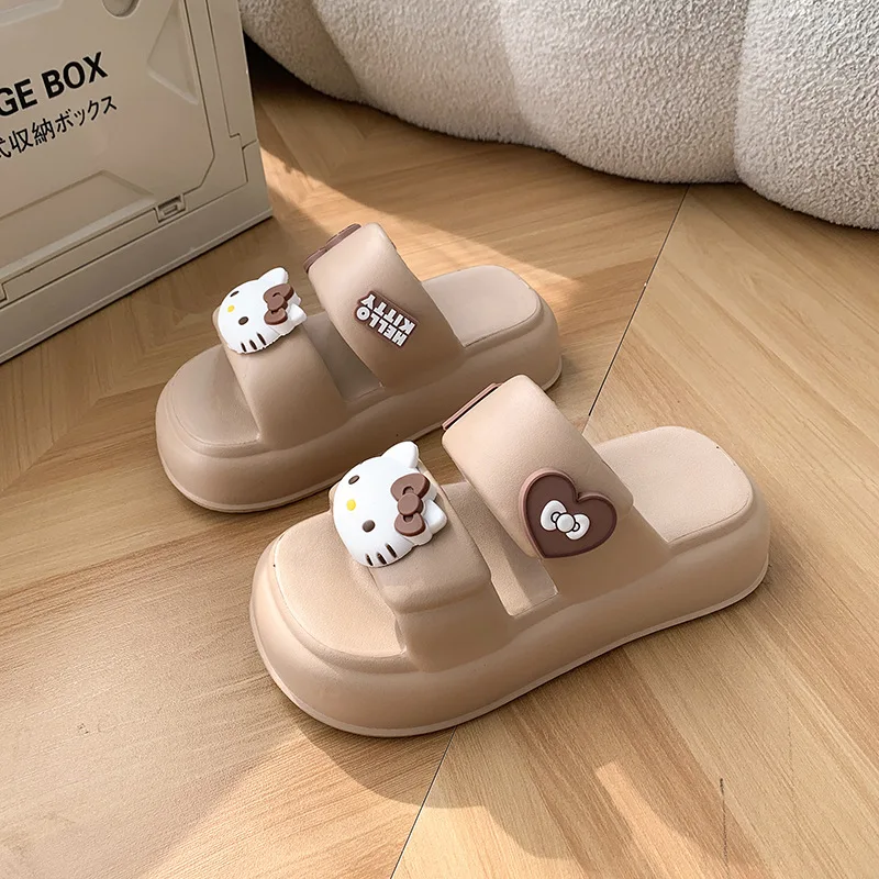 

Сандалии Sanrio My Melody Hello Kitty Cinnamoroll женские, пляжная обувь, Нескользящие, на толстой подошве, милый праздничный подарок, летние Тапочки