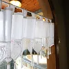 Rustic Short Kitchen Curtain Handmade Hollow Flower Crochet Lace Tassel Half Window Curtain Valance Cabinet Cover Door Curtains 2