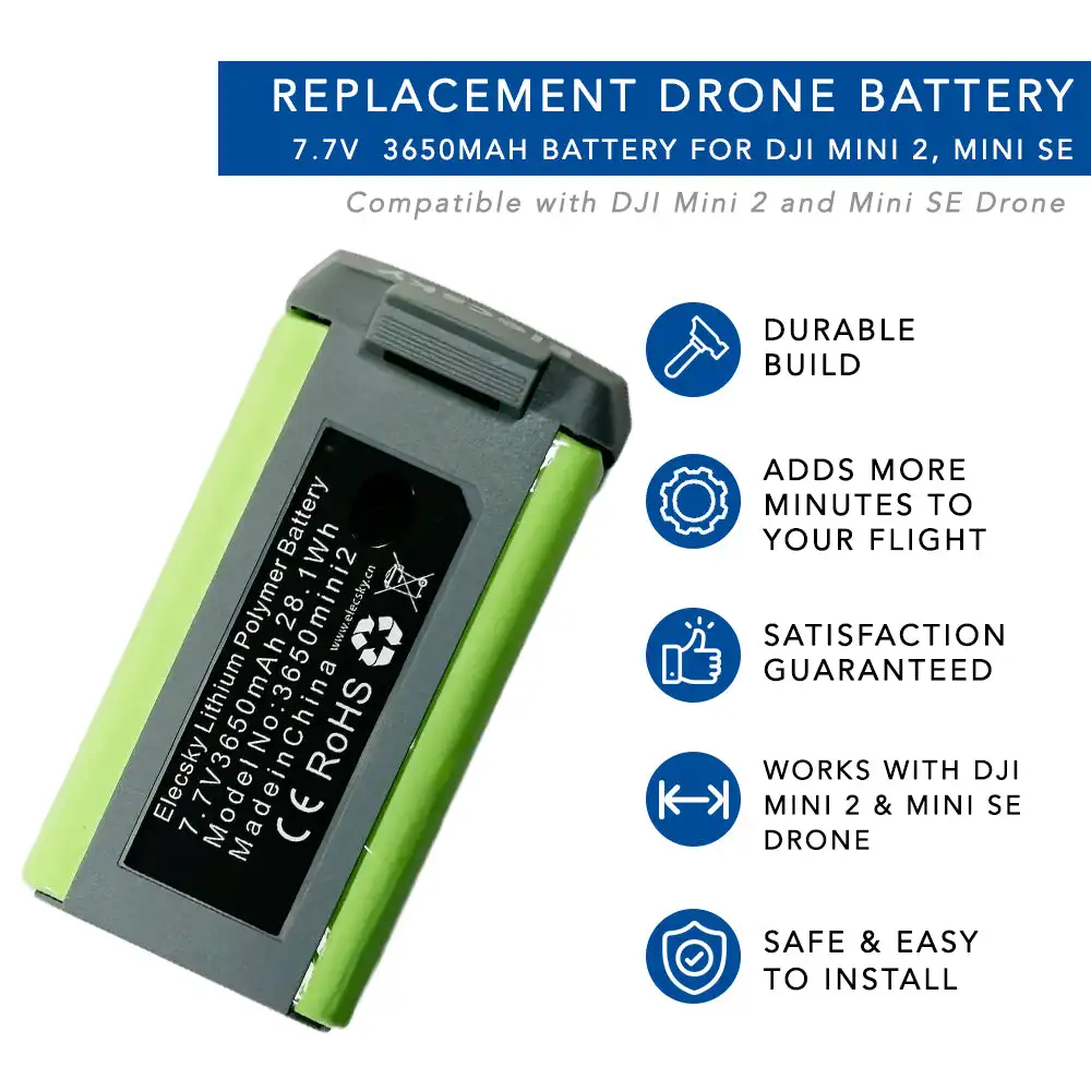Batterie Drone DJI Mini 2/SE/2SE 3650mAh Rechargeable