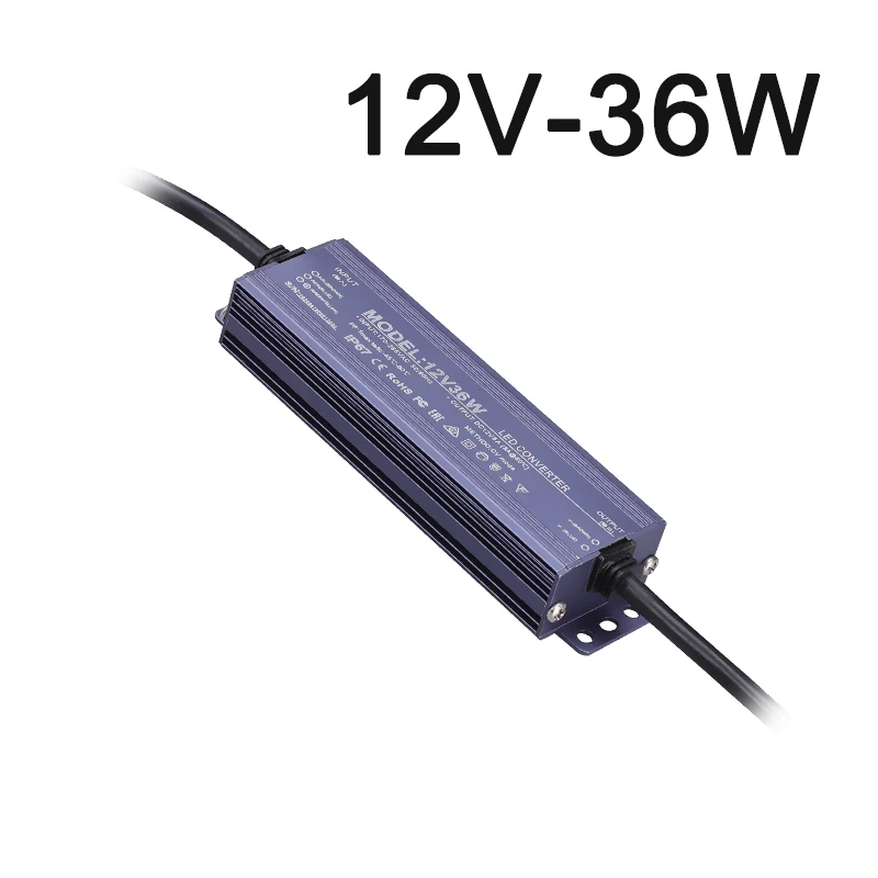 ตัวเลือกสินค้า สวิตชิ่งซัพพลายกันน้ำกลางแจ้ง 12-24V ทนทาน IP67