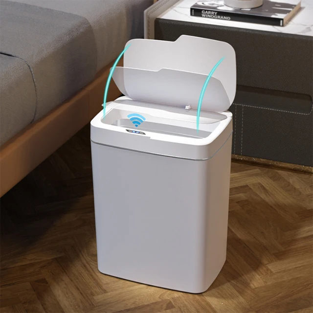 15L Automatic Trash Bin with Smart Sensor Rechargeable Battery and Waterproof Design for Bathroom and Kitchen Use 3