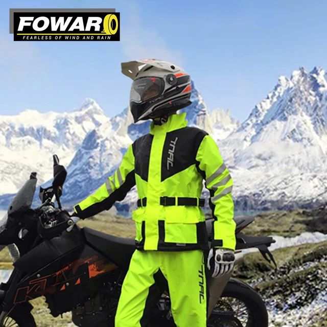 Chubasquero impermeable para motocicleta, ropa de ciclismo para Motocross,  chaqueta de Moto para hombre y mujer, equipo transpirable para exteriores -  AliExpress