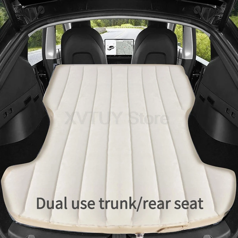 Portable Inflatable Camping Mattress for Tesla ModelY Automobile Self-Inflating Travel Sleeping Mattress with Pillow for SUV Car