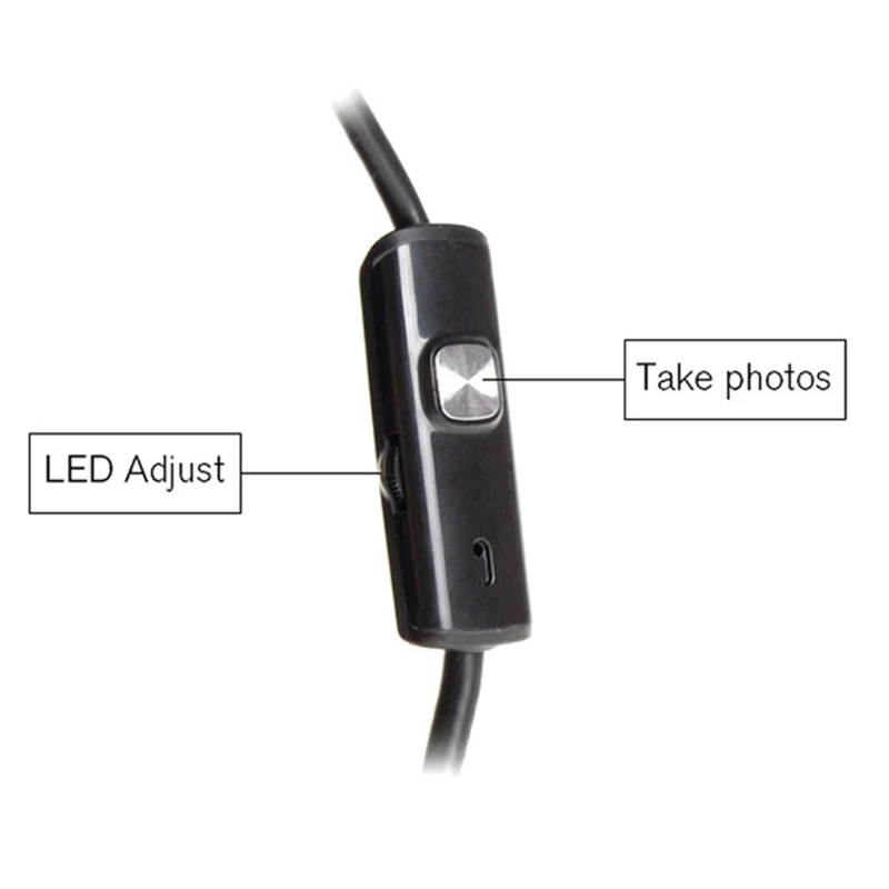 USB Endoscope Borescope with 6 LED Lights 7mm Ultra Thin Waterproof Inspection Snake Camera USB Endoscope for Android Phones PC