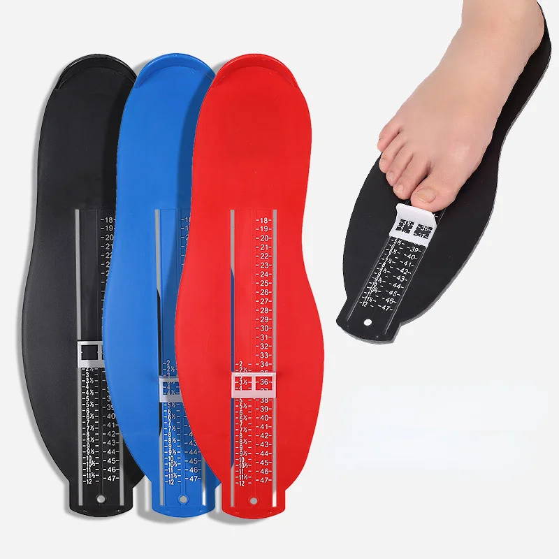 1 Pcs  Durable Adults Foot Measuring Device Helper Shoes Size Gauge Ruler Adjustable Range Measurer Tool Foot Care Tool 90° 300mm combination angle square metric adjustable ruler level gauge tool 0 300mm measuring range level tools