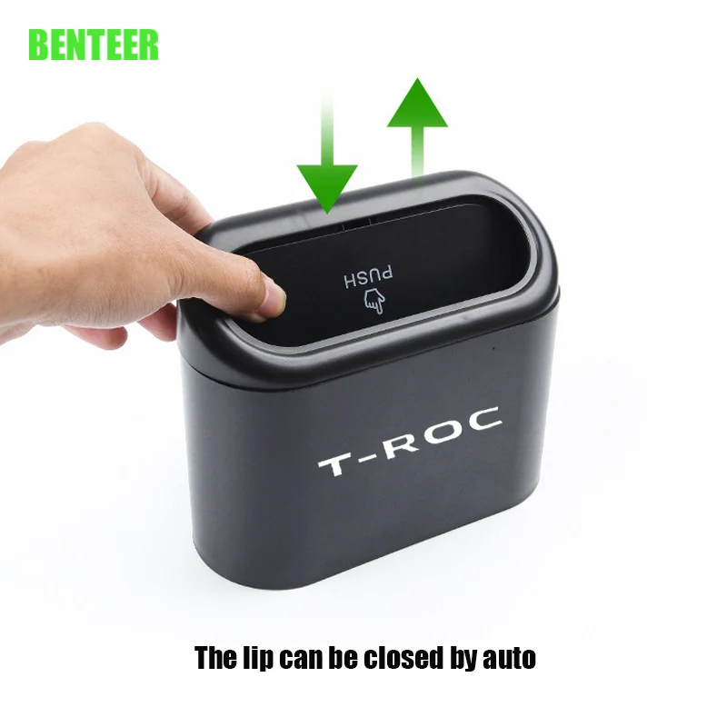 Plastic Car Storage Box Trash Can Volkswagen TROC T-ROC Auto Accessories